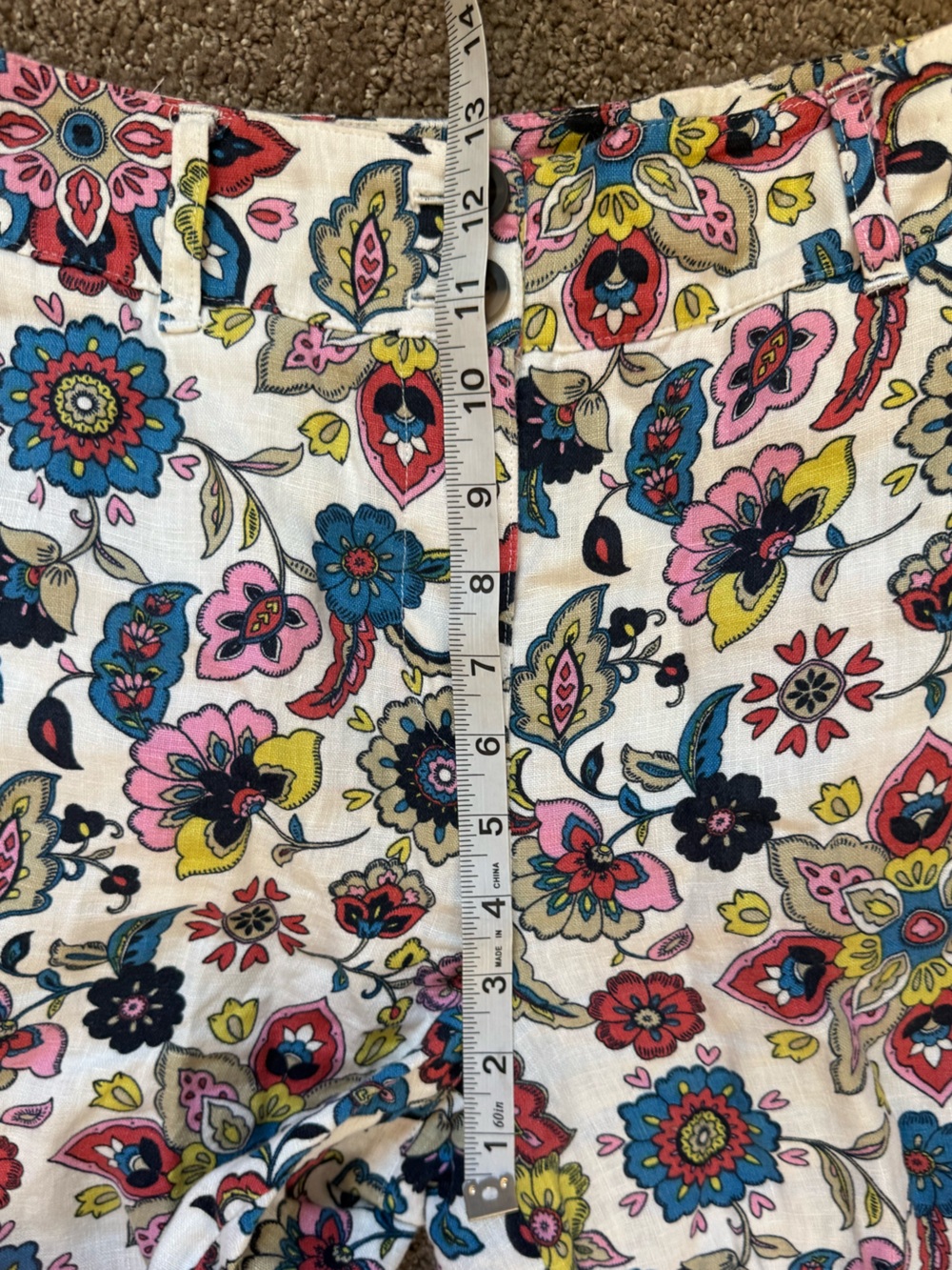 Boden Westbourne Linen Trousers Wide Leg Flowy Floral Pants Size 4P - Picture 8 of 10